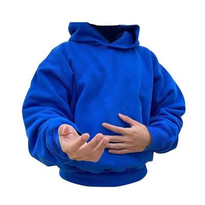 China Finch Garment wholesale fashion trendy white Anti-wrinkle no string hoodie blue cotton pullover men high quality oversized hoodie for sale