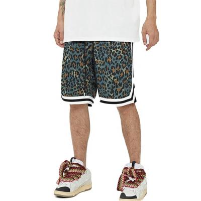 China Finch Garment 2022 Summer Casual Anti-Wrinkle All Over High Quality Custom Men's Mesh Shorts Leopard Print Shorts for sale