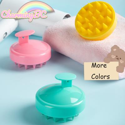 China Waterproof Manual Hair Brush Silicone Hair Scalp Massager Shampoo Brush For Hair Growth for sale