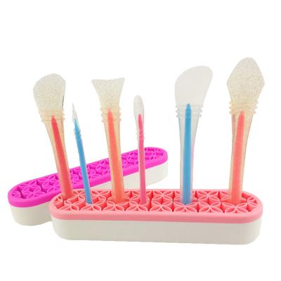 China Lady Durable Low Temperature Resistance Full Size Silicone Makeup Brush Organizer Eco - Friendly for sale