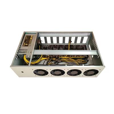 China With Fan B85 Motherboard Case With Power Supply 2000W G1840 CPU 4G RAM 128G SSD 6000RPM Fans B85 Graphics Card Platform for sale