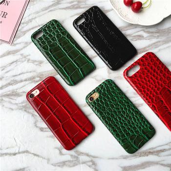 China Luxury PU Leather Mobile Phone Case Crocodile Accessories PU Leather Phone Case For iPhone 7 8 plus XS for sale