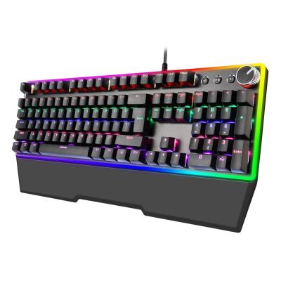 China Anti-ghosting keyboard OEM factory direct sales 14 kinds ABSmaterial RGB profession ergonomic gaming new mechanical keyboard for sale