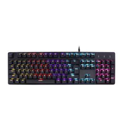 China Anti-ghosting Factory Custom Mechanical Keyboard 104 Key 5 Colors Breathing Lightweight Gaming Mechanical Keyboard for sale