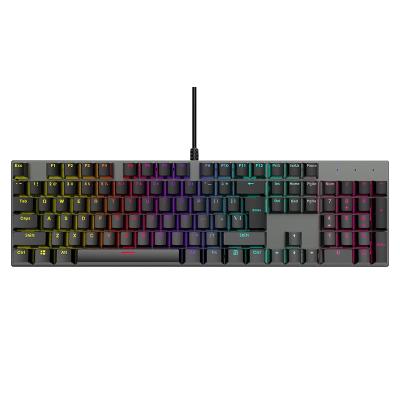 China High Quality Anti-ghosting 26 Keys Anti-ghosting Gaming Keyboard Blue Switch 104 Key Mechanical Keyboard for sale