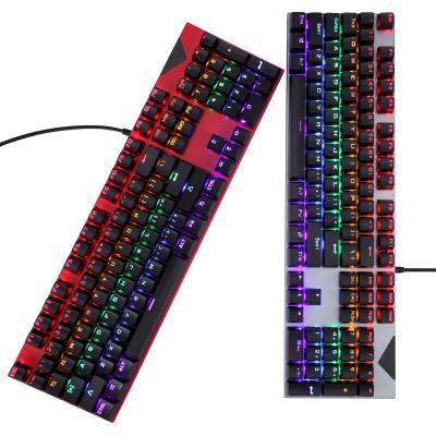 China Conflict-free plug and play 104 20 kinds of luminous effects mechanical keyboard for sale