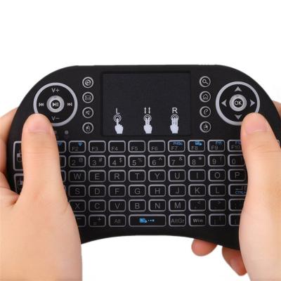 China 2.4g Keyboard, I8 Mini Wireless Anti-ghosting Handheld Remote Mouse with 3RGB Backlight, Suitable for Laptop PC Android TV Box for sale