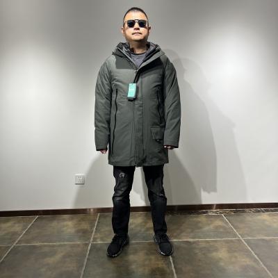 China Fashion High Quality Winter Waterproof Double Layer Outdoor Windproof Detachable Cotton Padded Men Stripper Parka Jacket Coat for sale