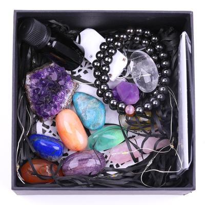 China Europe Factry Price 7 Set Healing Irregular Stone Yoga Reiki Chakra Spiritual Crystals for sale