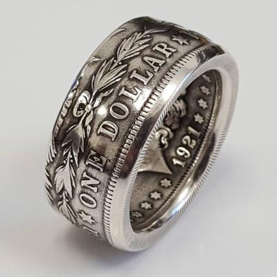 China Hip Hop Jewelry Handmade Custom Rings Silver Punk Bling Trendy Vintage Mens Rings for sale