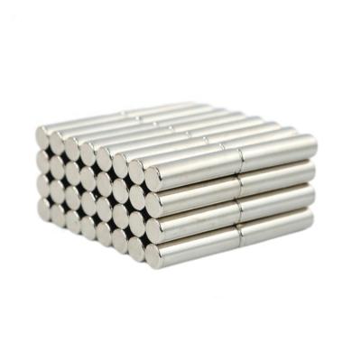 China Industrial Magnet D3 x10 mm Factory Straight Axial Diametrically Type Magnetized Cylinder Neodymium Magnet for sale