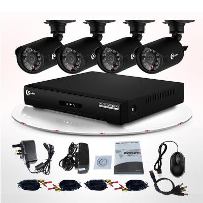 China Wireless 700TVL CCTV DVR Kit with 4CH IR Waterproof Bullet And Dome Camera Kit DVR for sale