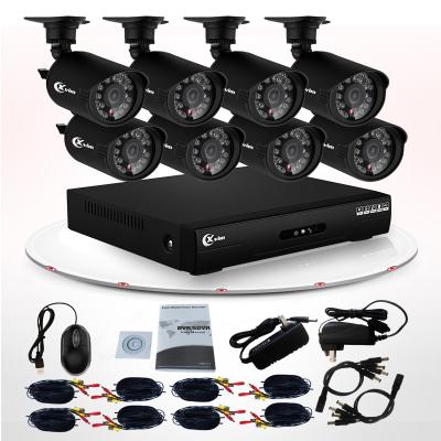 China 8 Channel CCTV DVR Kit Waterproof CCTV Camera 24 LEDs Home Security Camera Kits for sale