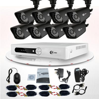 China Home Surveillance IP CCTV DVR Kit With 8 Cameras Support Network Transmission for sale