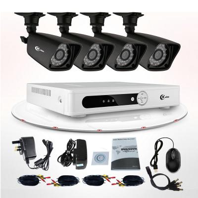 China Network Security CCTV DVR kit 4CH H.26 DVR Surveillance System IR-cut 800TVL for sale