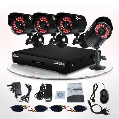 China CCTV DVR Video Surveillance System For Home 600TVL IR 4 Camera CCTV KIT for sale