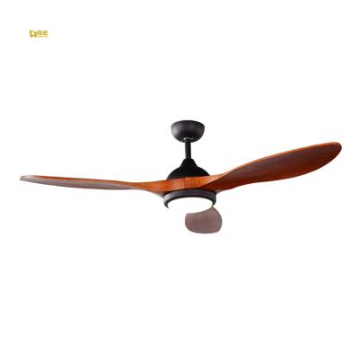 China 220v Leaf Lighting Rustic Modern Remote Control Decorative Wooden Ceiling Fan With Led Light for sale