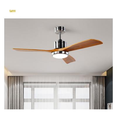 China With light manufacturer direct remote control wooden ceiling fan luxury electric chandelier for sale