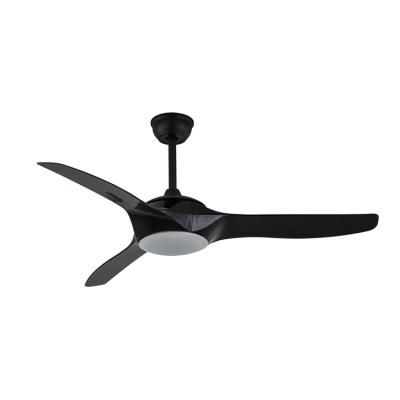 China With Low Moq Light Weight 52 Inch Decorative Black Fan Lighting 36 40W DC Motor Ceiling Fan With Light for sale