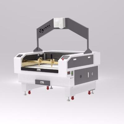 Cina Hot sale fabric laser cutting machine double heads 80w projector location FlyKnit upper shoes in vendita