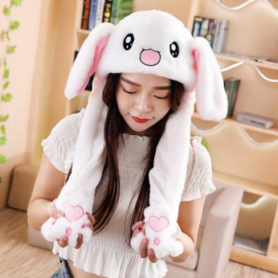 China Home.Restaurant.Hotel.Wedding. Super market promotions make Christmas plush noise bunny hat glowing rabbit hat ears can move airbag lite up hat cute plush funny toy for sale