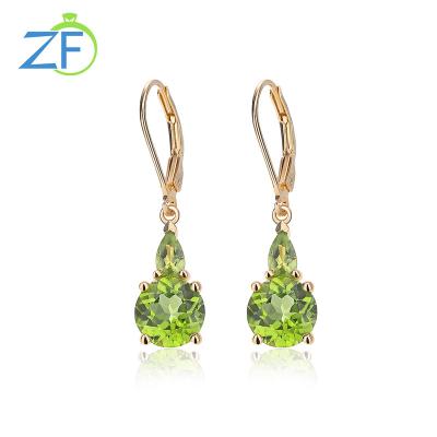 China New Fashion CLASSIC Natural Peridot Jewelry Silver Earring Gift Women Korean Tasty Earrings for sale