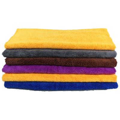 China Compressed 400gsm Premium Micro Fiber Car Cleaning Towels Microfiber Cleaning Cloths Car Care Towel for sale