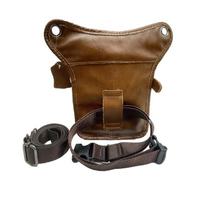 China High Quality Water Proof Leather Crazy Horse Shoulder Sports Thigh Waist Leg Bag for sale