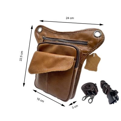 China Custom Leather Waterproof Pussy Pack Water Proof Amazon Factory Leg Tool Bag Drop Leg Motorcycle Bag Thigh Bag for sale