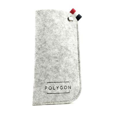 China Custom Multifunctional Logo Protection Top Pouch Holder OEM Soft Felt Glass Box Case Felt Glass Case for sale