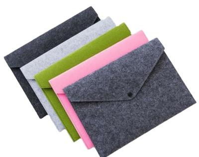 China Eco-friendly wholesale customized office supply laptop sleeve felt a4 file document bag for sale