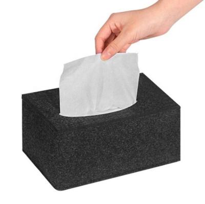 China Simple Minimalist FullYoung Design Felt Stand Wool Felt Tissue Paper Box for sale