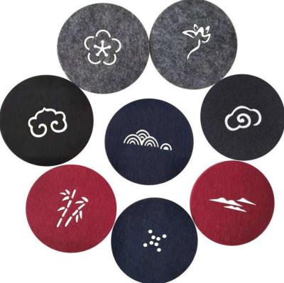 China Customized Viable Design Placement Cheap Black Drink Coasters Felt Coasters For Sale for sale