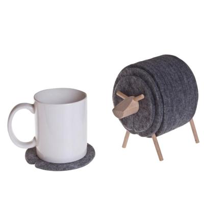 China Sustainable HOT SALE Mug / Beverage / TEA Laser Cut Felt Plate Felt Coaster for sale