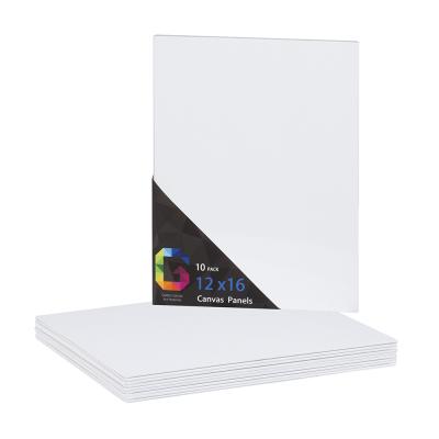 China Painting 6 Pcs/PK 12*16 Best Quality White Art Mat Cotton Board Canvas Panels For Painting for sale