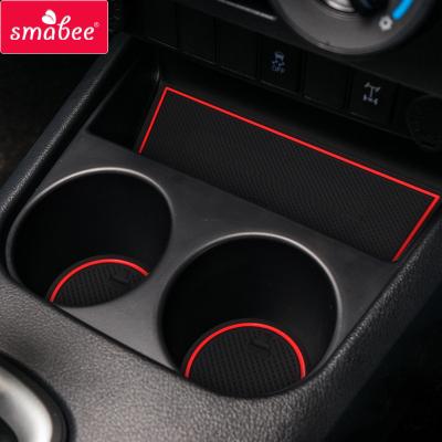 China SMABEE 2015 - 2018 Door Slot Cup Mat For Toyota Hilux SR5 4x4 Hilux REVO Durable Accessories Interior Car Anti-Skid Pad for sale