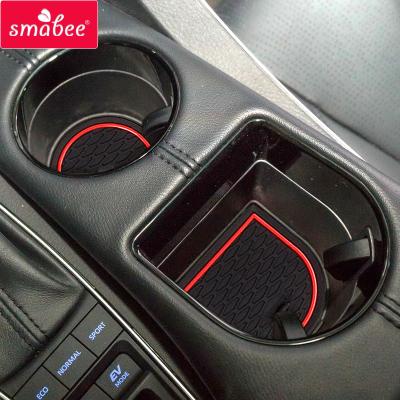 China Durable SMABEE Door Slot Cup Anti-skid Pad For TOYOTA AVALON 2018 2019 Car Interior Anti-Skid Sticker Cup Door Accessories Holder Mat for sale