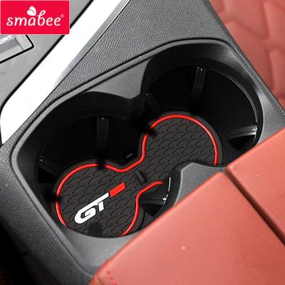 China SMABEE Door Slot Cup Cover Waterproof For Peugeot 5008 MK2 2017 2018 2019 Cup Holders Mats Accessories Anti-skid 3008 5008 2nd GEN II 2 SUV for sale