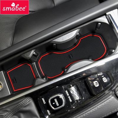 China Durable Anti-Slip Cup Mat For Volvo XC90 2015 | 2019 2016 SMABEE Door Slot Accessories 2017 2018 Coaster Rubber Door Anti-Skid Protection MK2 for sale