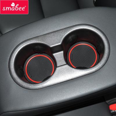 China Durable SMABEE Door Slot Cup Anti-Skid Pad For Tesla Model 3 2018 2019 Anti-Slip Tray Car Sticker 7PCS Cup Mat Holder Rubber Accessories for sale