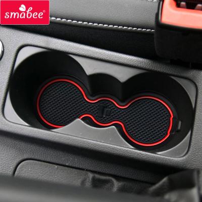 China Durable / Waterproof SMABEE Door Slot Cup Anti-Skid Mat For SKODA OCTAVIA 2015 - 2017 Interior Accessories Door Pad Cup Holders Rubber Non-slip Mats for sale