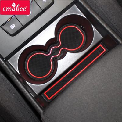 China Durable / SMABEE Door Slot Waterproof Anti-Slip Mat For Skoda Super 3 MK3 2016 | 2019 B8 3V Accessories Rubber Protective Cup Holders Mats Coaster Non-slip for sale