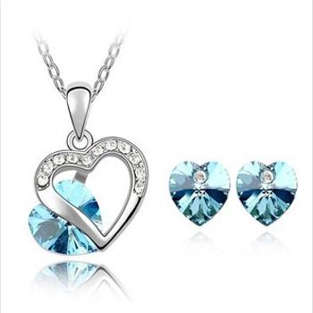 China FHA1231 CLASSIC ashion jewelry set heart crystal jewelry set women's fashion jewelry set for sale