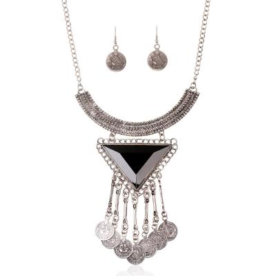 China ZQT610 BOHEMIA Vintage Jewelry Set Fashion Necklace Set and Earring Set Coin Jewelry Wholesale for sale