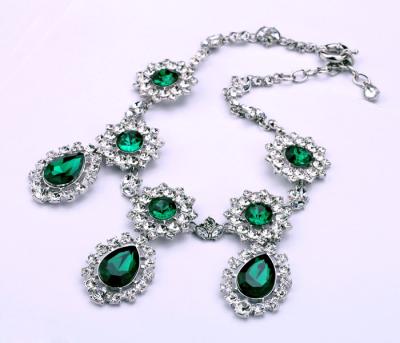 China Green Fashion Rhinestone Necklaces Choker Necklaces NK243 Good Quality Casual/Sporty Women Necklaces for sale