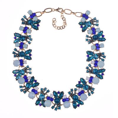 China QLJN0301 Fashion Necklaces Statement Choker Necklace Zinc Alloy Chunky Jewelry Casual/Sporty Rhinestone Necklace for sale