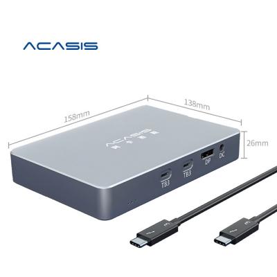 China Acasis M.2 Aluminum Quad-Disk NVME HDD Enclosure USB4.0 Docking Station Type C to USB 3.0 Hard Disk Box for laptop&macbook for sale