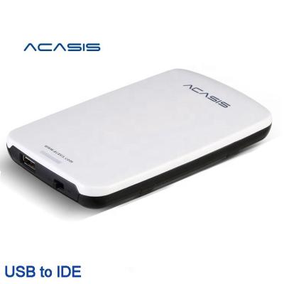 China 2.5 inch hard disk drive adapter enclosure portable plastic external desktop usb 2.0 laptop and storage to sata 2.5 hdd case box for sale