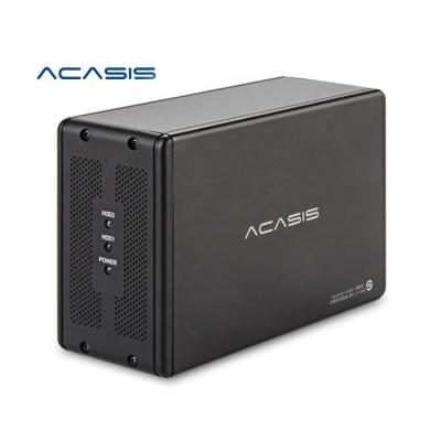 China Data Transferring Acasis Hard Disk Array Dual Array 3.5 Inch SATA Serial Port Hard Disk Drive Cabinet With RAID Function USB3.0 Disk Array Desktop Box for sale