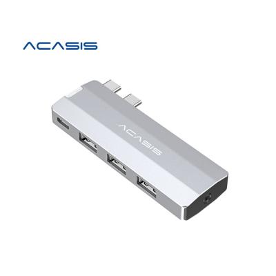 China ACASIS USB4.0 40Gbps PD 100W and 3*USB3.2 10Gbps Enabled High-Speed ​​Data Type-C Port 5-in-1 USB C HUB for Macbook Pro Air 2021 for sale